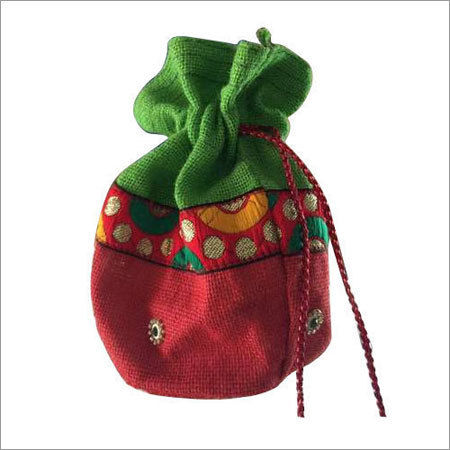 Jute Potli Bag - 100% Eco-Friendly Jute Fabric | Durable, Lightweight, Trendy, Tear Resistant, Perfect Stitching