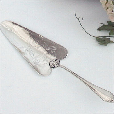 Silver Plated Brass Cake Server - Intricate Handle Designs, Royal Meal Elegance