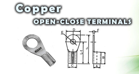 Copper OPEN CLOSE TERMINALS