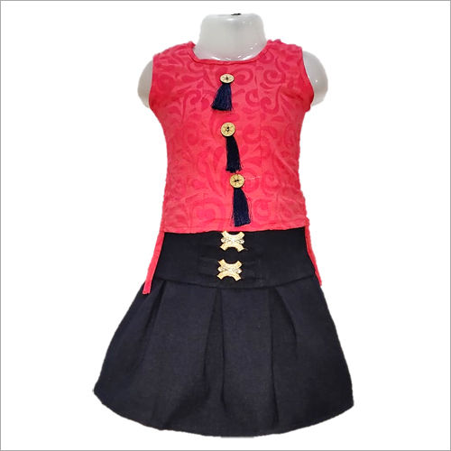 Girl Red Skirt Top