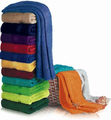 colored bath towel