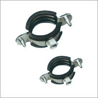 Heavy Type Metal Pipe Clamb with Rubber Protector without Double Thread Screw Wood Pitch