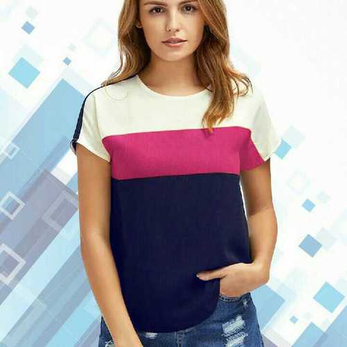 Pink And Purple Cotton T Shirts