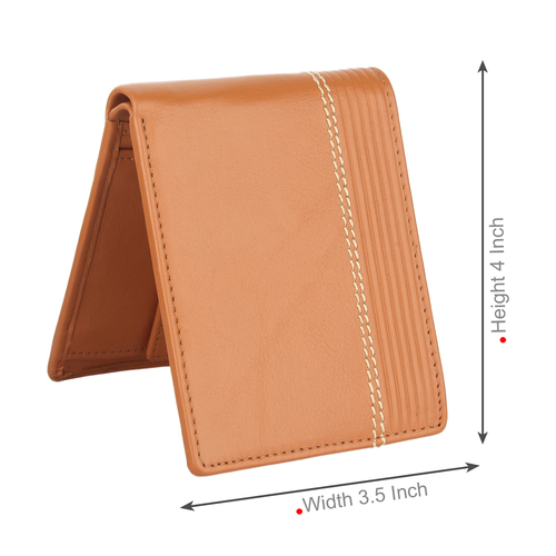 Many Light Brown Leather Wallet