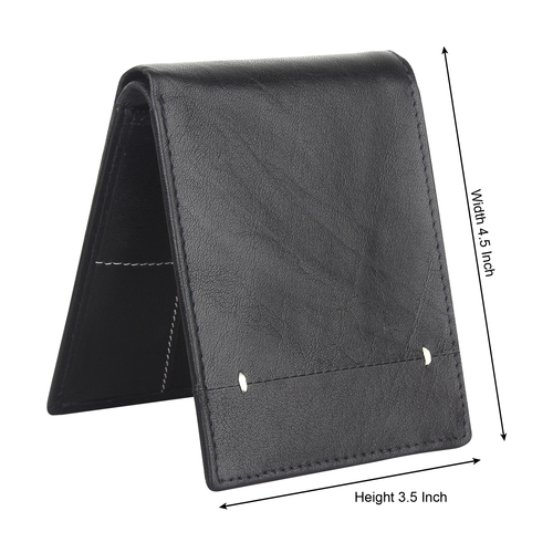 Plain And Soft Black Leather Wallet