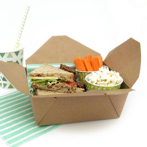 Brown Color Paper Lunch Box