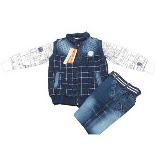 Blue Kids Cotton Baba Suits