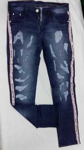 Mens Denim Shredded Jeans