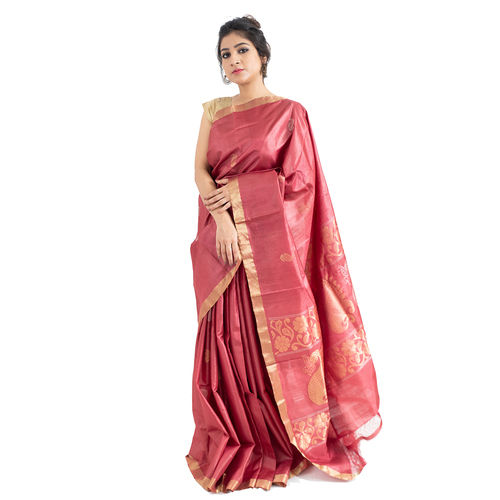 Pure Kosa Silk Handloom Hand Border Saree