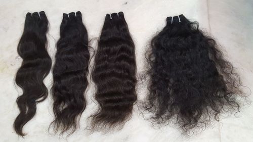 Black Natural Straight, Wavy, Deep Wavy And Curly Human Hair