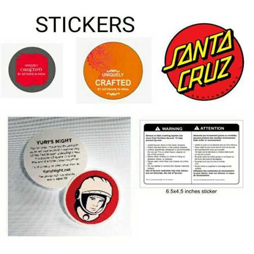 Multicolor Self Adhesive Printed Stickers