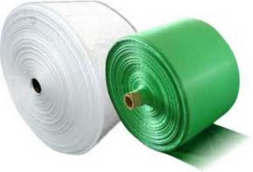  White And Green Polypropylene Pp Laminated Woven Fabric Roll