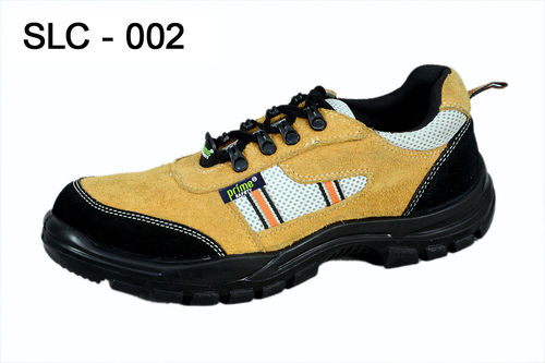 Yellow Suede Leather Men Safety Shoe