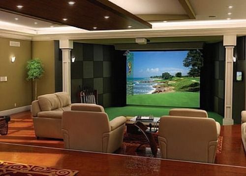 White Wall Mount Home Theater Screen