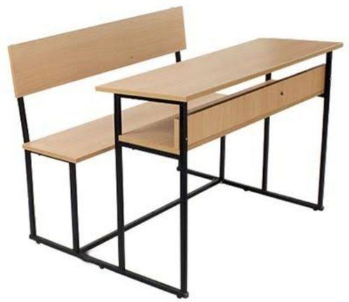Wooden School Desk With Iron Frame
