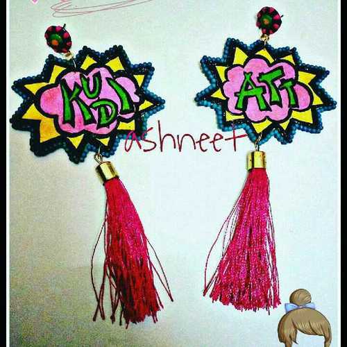 Handmade Kudi Att Earrings Gender: Women