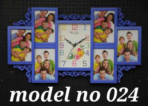 Plastic Photo Frame With Clock