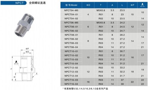 Copper Push To Connect Fitting (Npct)