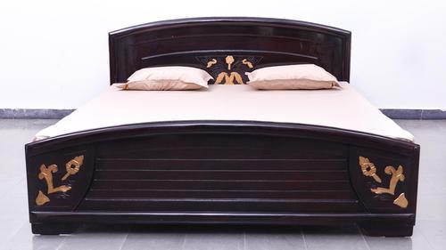 High Comfortable Wooden Double Bed No