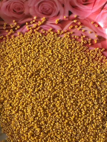 Yellow Opaque Round Seed Beads