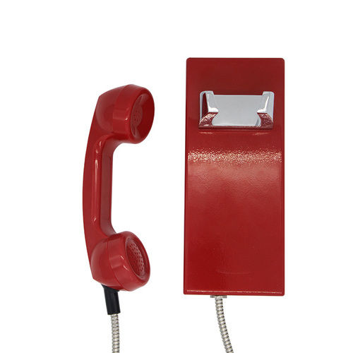 Red Analog Public Telephone For Telephone Booth