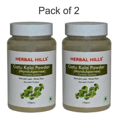 Ayurvedic Gotukola Powder 100gm for Memory Support (Pack of 2)