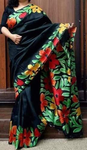 Black Color Bishnupuri Silk Saree