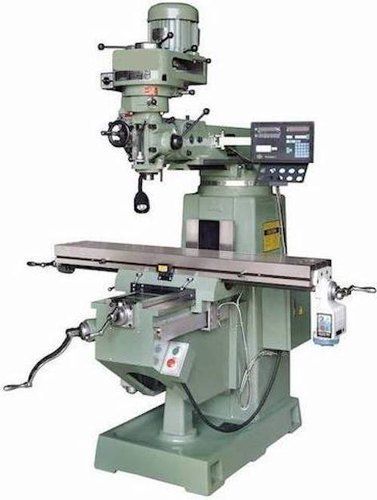 Vertical Turret Milling Machine - Mild Steel, 1270x254mm Table Size, 3 HP Motor Power | Highly Durable, Corrosion Resistant, Electric Driven, Polished Finish