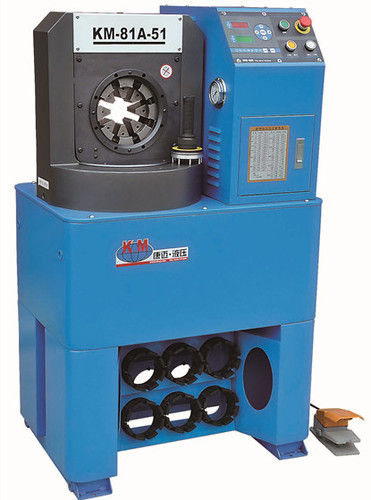 Blue And White Automatic Hose Crimping Machine