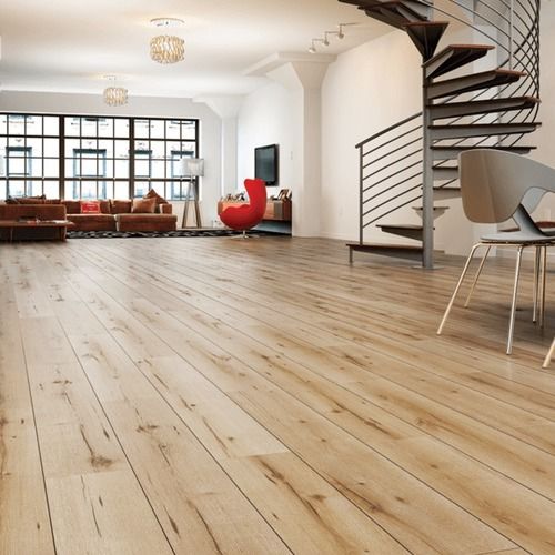 Laminated Wooden Flooring - Wood Grain Finish | Accurate Dimensions, High Strength, Quality Tested for Floor and Interior Use