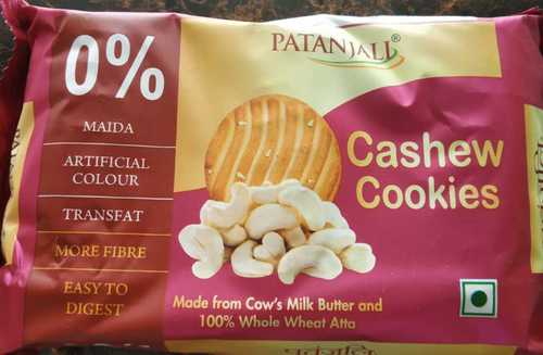 Round Patanjali Cashew Cookies Biscuits 