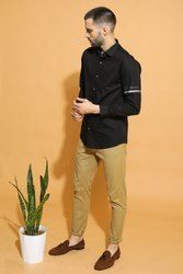 Mens Black Designer Shirt