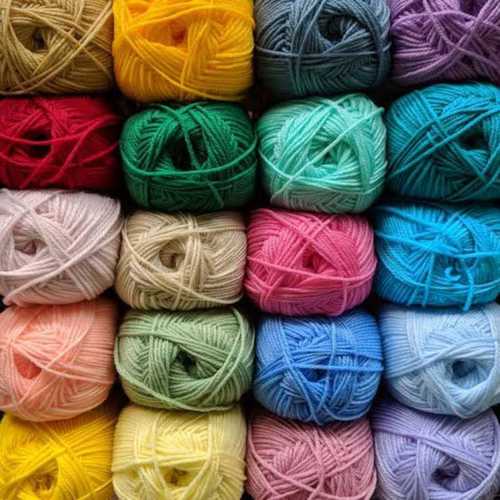 Blue Cotton Knitting Yarn 