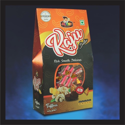 Kaju Toffees - Solid Form 100 Piece Box | Seven Varieties Including Almond Anjeer Pista Kaju Caramel Desserts Delight Dry Fruits