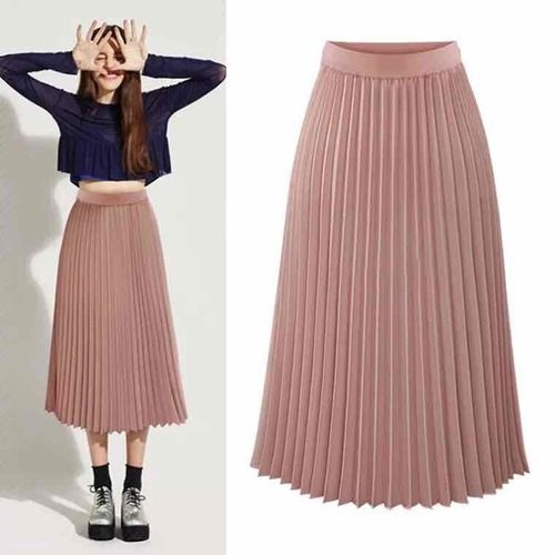 Light Brown Modern Western Chiffon Skirt