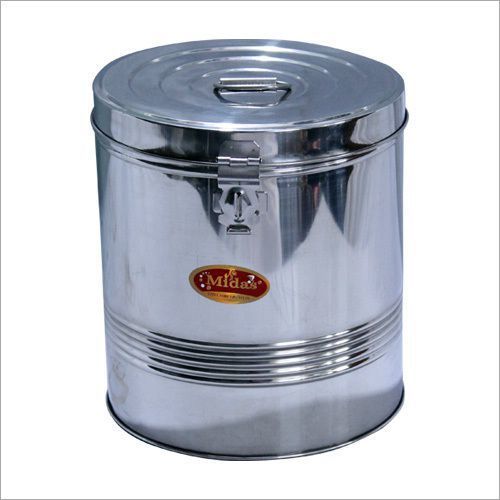 Small SS Round Grain Container