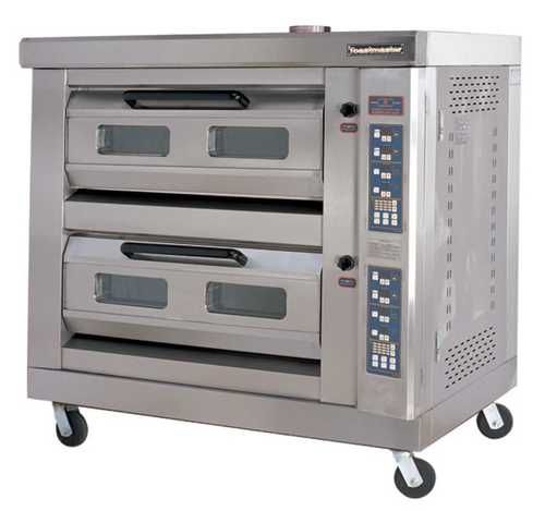 Stainless Steel Gas Deck Oven With Steam And Digital Control