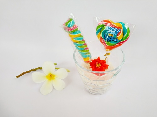 Mango Heart And Spiral Shape Lollipop