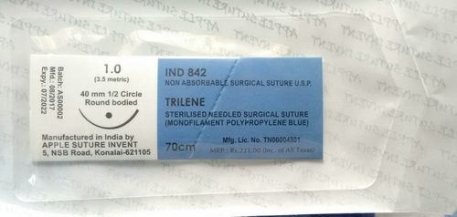 Non Absorbable Polypropylene Sutures Usage: General Surgery