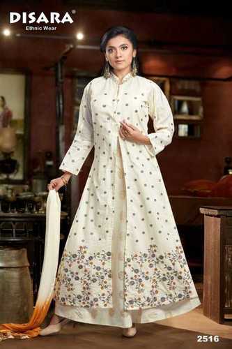 Long Designer Rayon Party Wear Kurtis