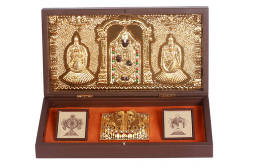  भगवान श्री वेंकटेसाया लकड़ी का पूजा बॉक्स
