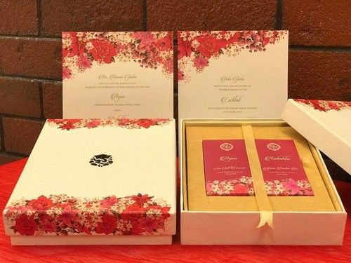 Wedding Sweet And Dry Fruit Boxes With Invitation Cards