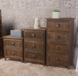 Brown Bedside Table With Drawer By Bestar Wooden Industrial Corp.
