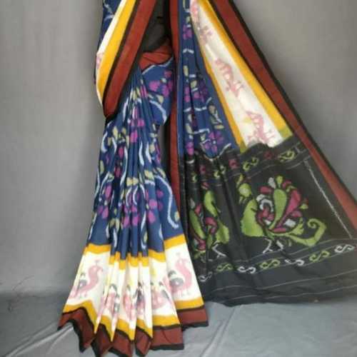 Multicolor Pochampally Ikkat Silk And Cotton Sarees