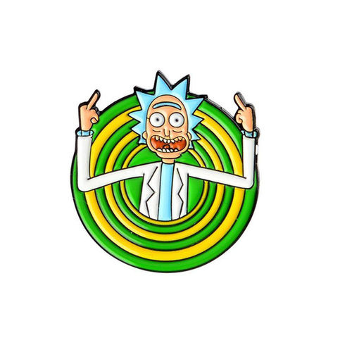 Multi Color Rick And Morty Enamel Pin Badges