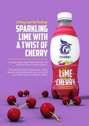 Strong and Refreshing Lime with Cherry Drink