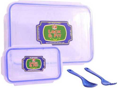 Blue Plastic Air Tight Lunch Box