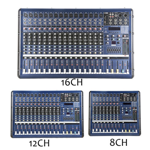 Blue Professional Powered Mixer 16 Channels 2X650W