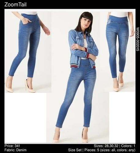 Multiple Women Plain Denim Jeans