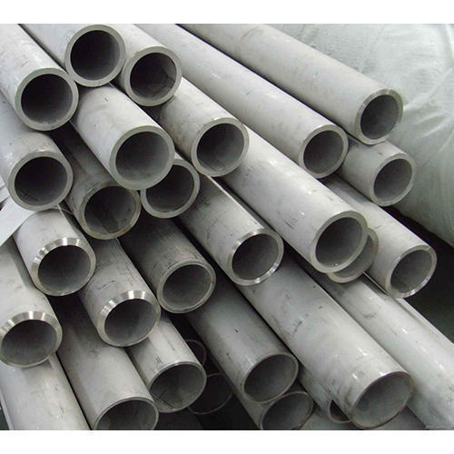 Silver Stainless Steel Round Pipe (Grade 304)